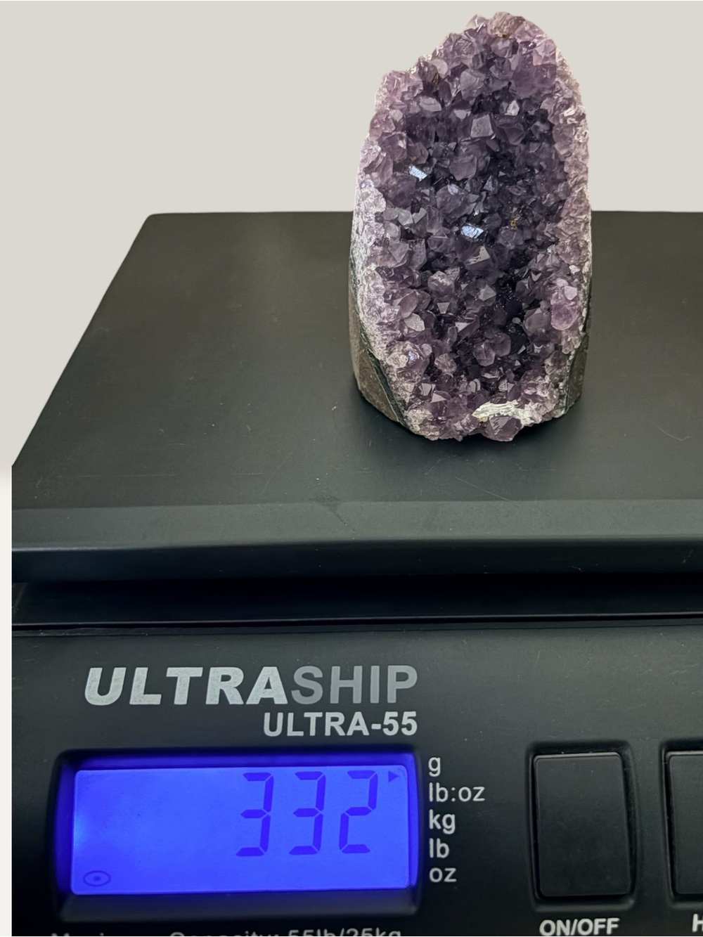 Natural Amethyst Crystal Geode Cluster Specimen - 332 Gram - Picture 2 of 8